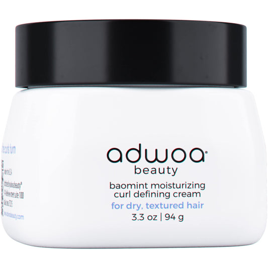 adwoa beauty Baomintª Curl Defining Cream with Organic Honey + Beeswax | Soft-Medium Hold for Curly, Coily + Kinky Hair | Frizz Control, Moisture + Shine | 3.3 oz