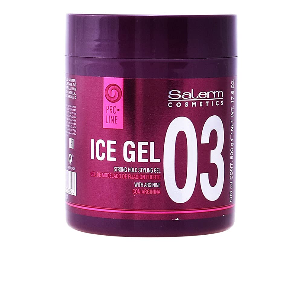 Salerm Pro Line Ice Gel Strong Hold Styling Gel With Arginine 03, 17.6 Ounce