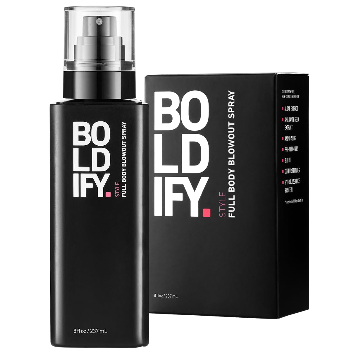 Boldify Full Body Volumizing Hair Spray - Mega-Volume - Blowout Heat Protection Spray with Thickening and Blow Dry Formula for Fine, Thin Hair - For Women & Men