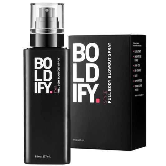 Boldify Full Body Volumizing Hair Spray - Mega-Volume - Blowout Heat Protection Spray with Thickening and Blow Dry Formula for Fine, Thin Hair - For Women & Men