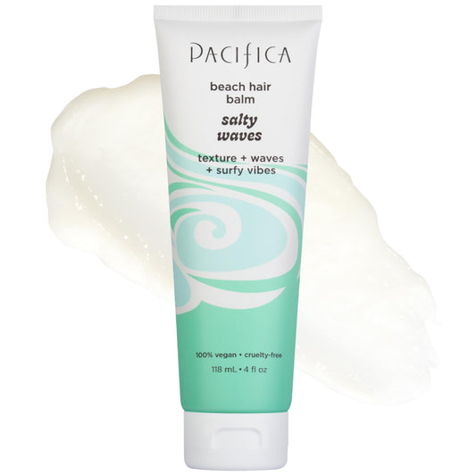 PACIFICA Salty Waves Beach Hair Balm, 5-in-1 Styling Balm Designed to Hydrate & Nourish Hair, Vegan & Cruelty-Free, 4 Fl Oz