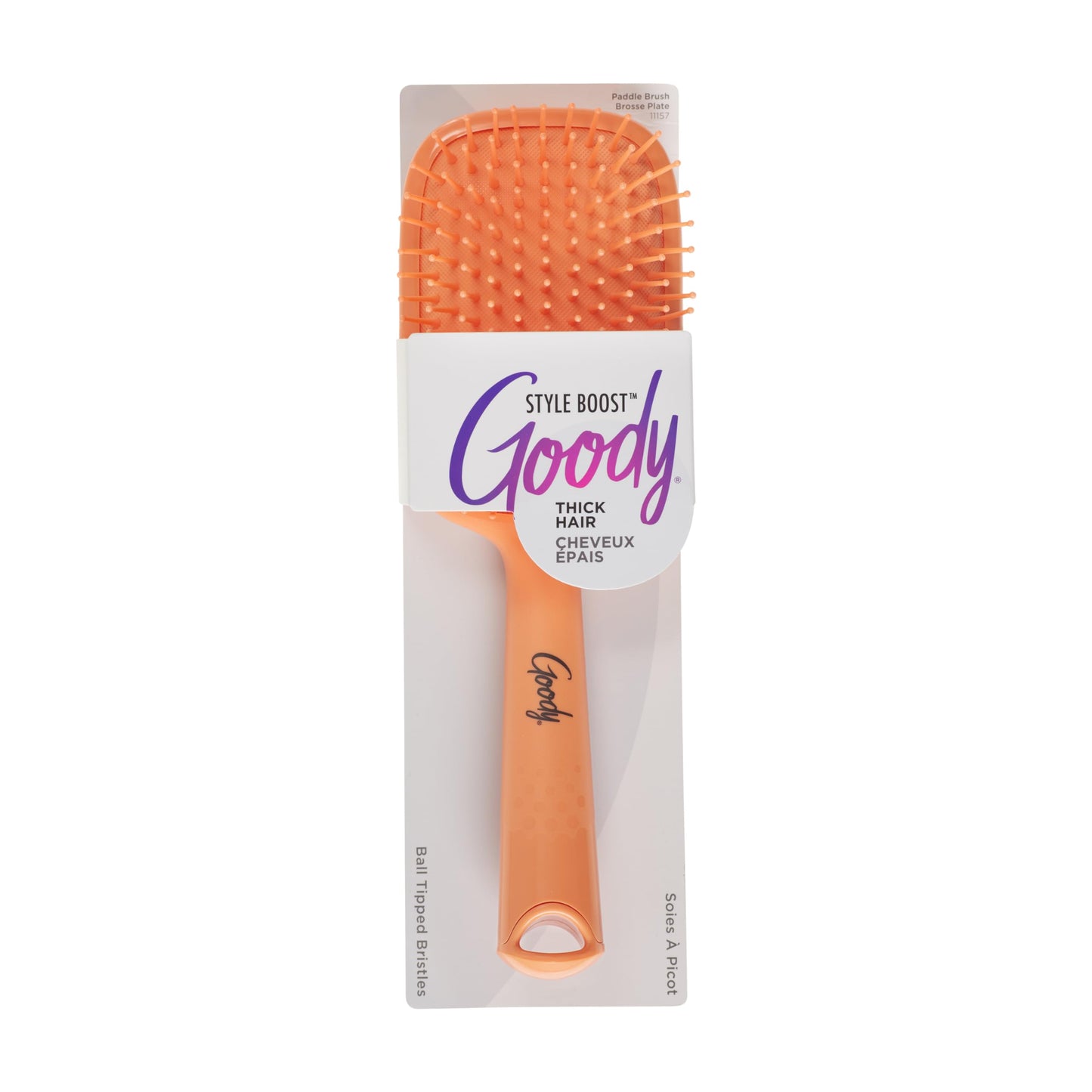 Goody Style Boost Paddle Brush, Detangler Brush with Flexible Bristles, Use as a Detangling Brush or Styling Brush, Hair Brush to Tackle Tangles, Knots, Reduce Frizz, For Thick Hair, Coral