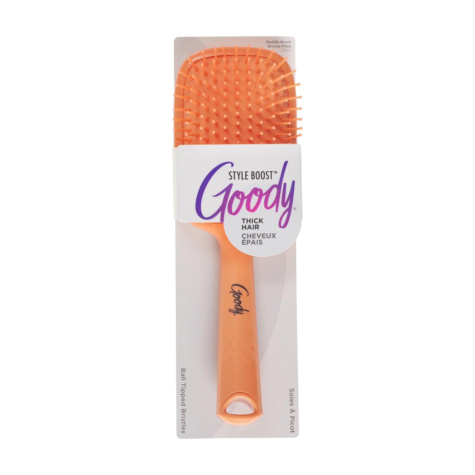 Goody Style Boost Paddle Brush, Detangler Brush with Flexible Bristles, Use as a Detangling Brush or Styling Brush, Hair Brush to Tackle Tangles, Knots, Reduce Frizz, For Thick Hair, Coral