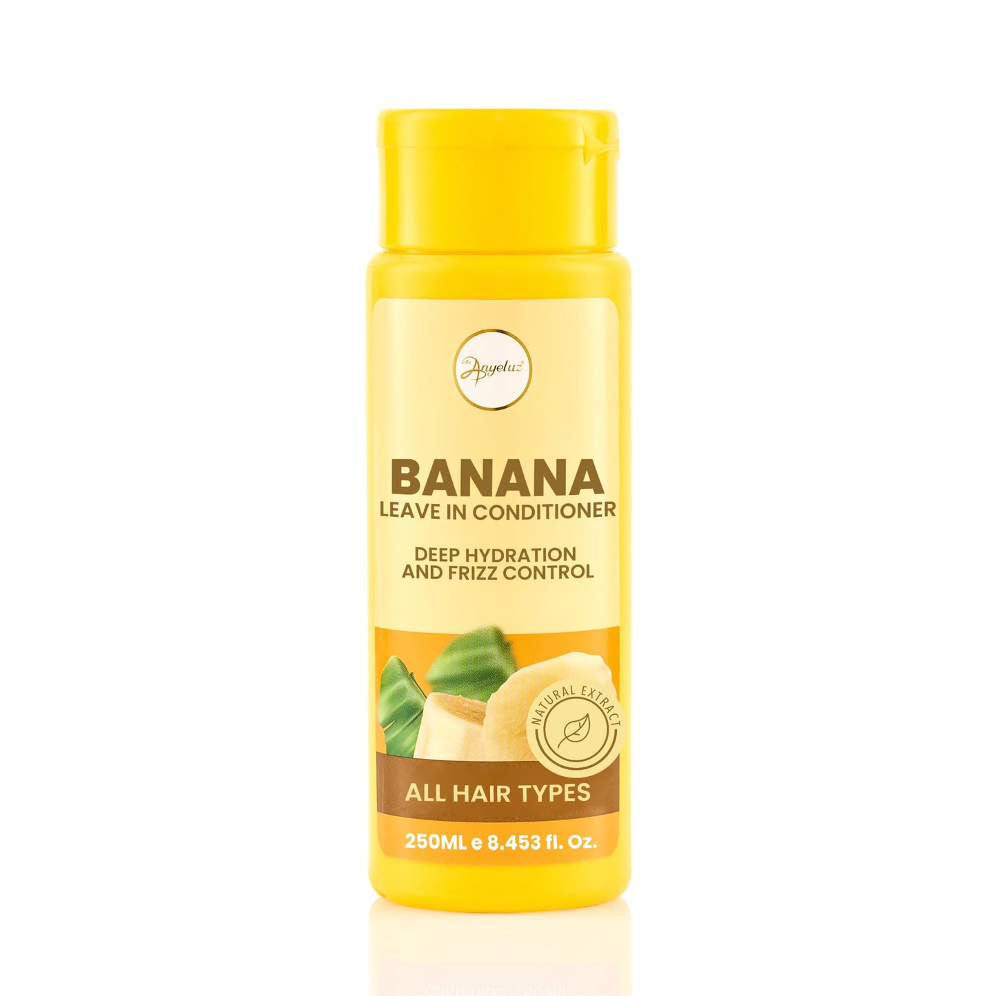 Anyeluz Banana Leave-In Styling Cream - Leave-In Conditioner for Frizz Control and Shine, Strengthens and Smooths Hair
