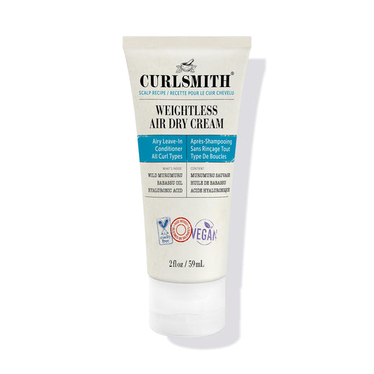 CURLSMITH Weightless Air Dry Cream - Vegan Leave-In Conditioner for Any Hair Type, Smooths Hair