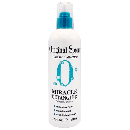 Original Sprout Miracle Detangler Spray, Lightweight Non-Greasy Leave-In Conditioner Spray for All Hair Types, Smooths, Softens & Detangles, Vegan, Cruelty-Free, Safe for Kids & Adults, 12 fl oz