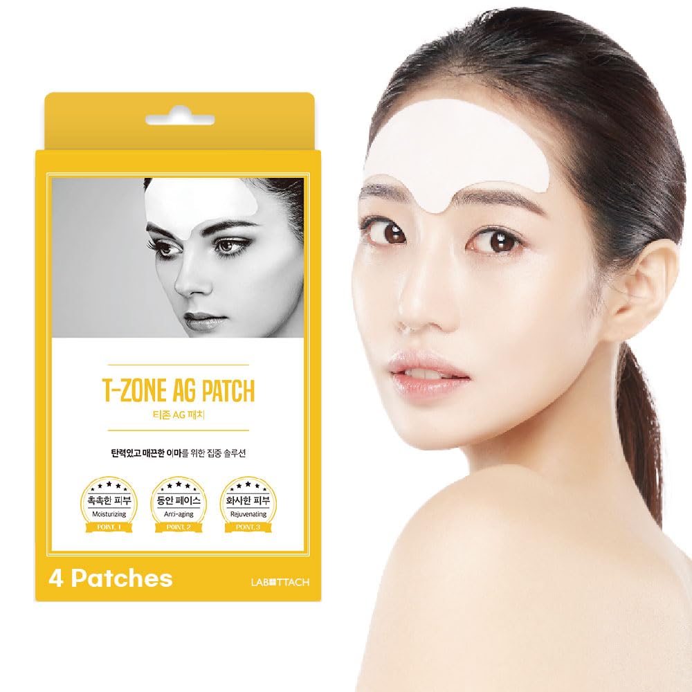 Forehead Wrinkle Patches 4pcs | Anti-Aging Korean Skincare with Collagen, Hyaluronic Acid & Vitamin E | Overnight Wrinkle Smoothing & Firming Patch | Labottach