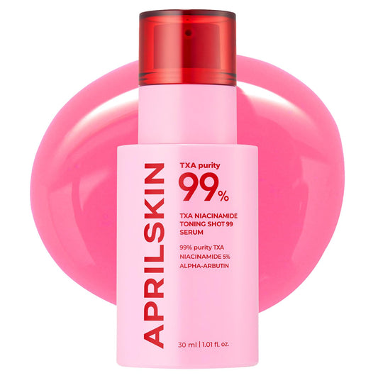 APRILSKIN TXA Niacinamide Toning Shot 99 Spicule Facial Serum | Skin Booster Serum for Brightening and Pore Care | 99% High-Purity Tranexamic Acid 3% + Niacinamide 5% | Korean Skin Care | 1.01 fl. oz.