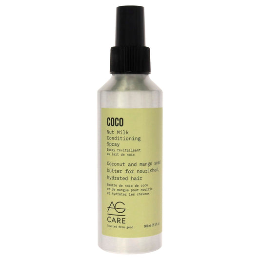 AG CARE COCO Nut Milk Conditioning Curl Spray with Coconut and Mango Seed Butter - Deep Conditioning Curly Hair Spray and Detangler for Soft, Manageable Hair, 5 Fl Oz Bottle