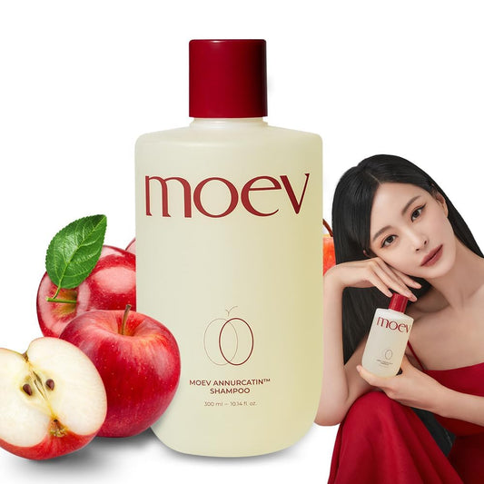 ANNURCATIN Shampoo for strengthening and volumizing thinning hair - Korean Biotin Apple Fresh Shampoo, Build Lift, Paraben-Free, suggested to All Hair Types (10.14 fl.oz, apple & freesia)
