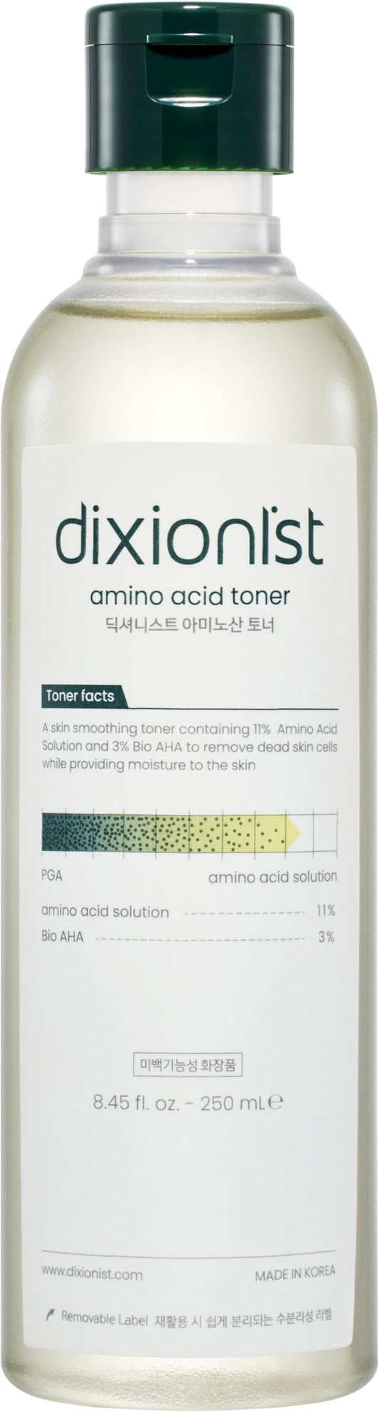 Amino Acid Toner 5.07 Fl Oz, Amino Acid Solution & Bio AHA for Gentle Exfoliation, Hydrating & pH-Balancing Facial Toner, Smooth & Radiant Skin, Korean Skincare