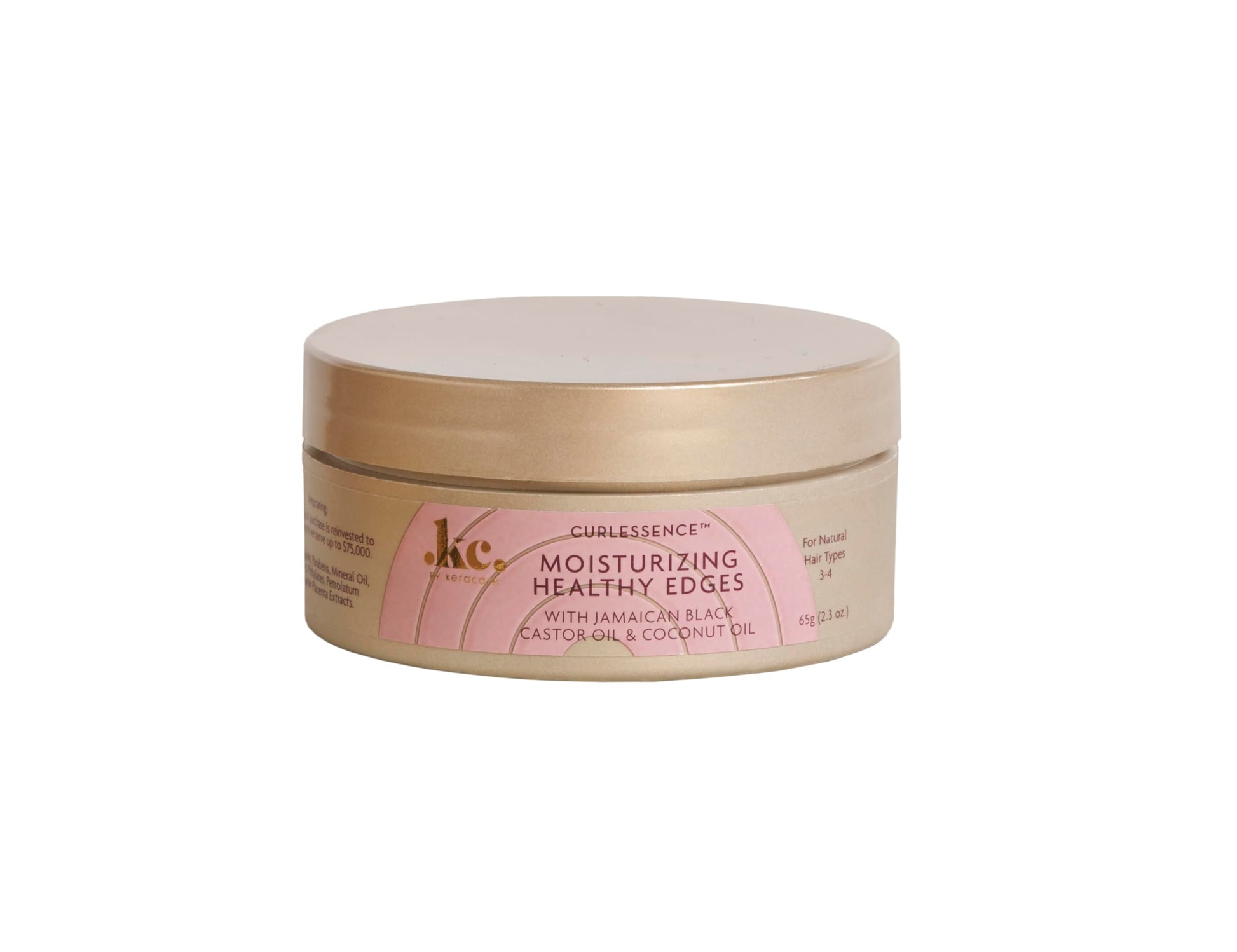 KeraCare CurlEssence Moisturizing Coconut Edge Control 2.3 oz - With Jamaican Black Castor Oil & Coconut Oil - Lasting Hold while Adding Moisture - No Flaking or Stickiness