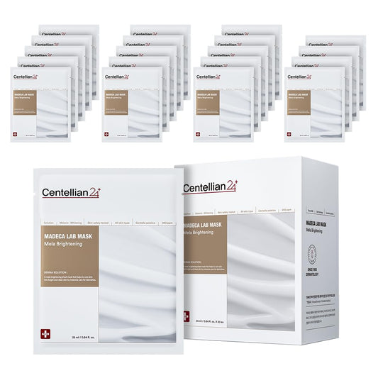 CENTELLIAN 24 Madeca Mask (Mela, 20pc, 16.9fl oz) - by Dongkook. Face Mask Sheet, Improves skin with Centella Asiatica, TECA, Adenosine by Dongkook. Korean Skin Care for Men Women