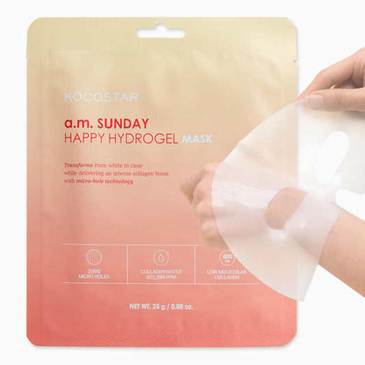 Norwegian Collagen Hydrogel Mask | Patented Bio-Collagen Overnight Real Deep Mask with Hyaluronic Acid, Promotes Skin Elasticity and Intense Hydration, Korean Skincare, (1 sheet, 0.88 oz)