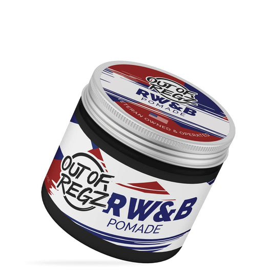 Out of Regz Hair Pomade for Men - Red, White & Blue - Strong Hold, Resistant to Humidity, Weather, Sweat, and Wind - Low Shine Hair Styling