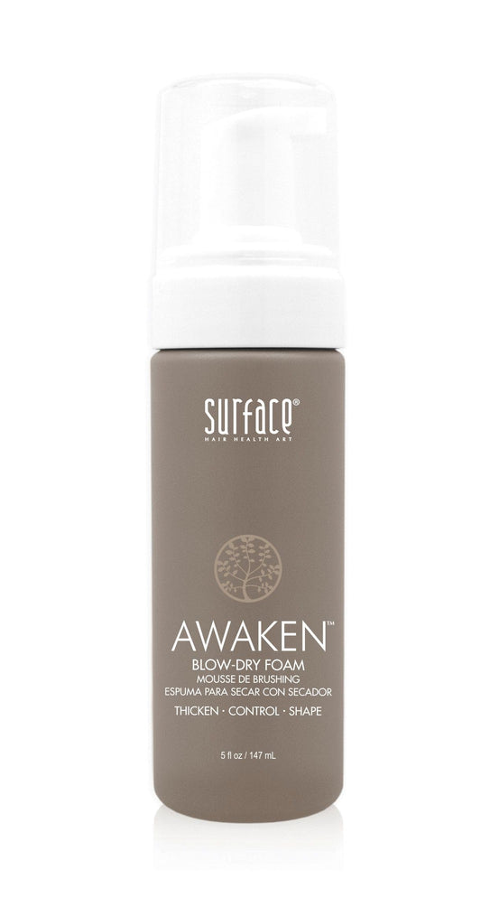 SURFACE Hair - Awaken Thickening Blow Dry Foam, Protect, Strengthen Fine & Fragile Hair, 5 Fl. Oz.