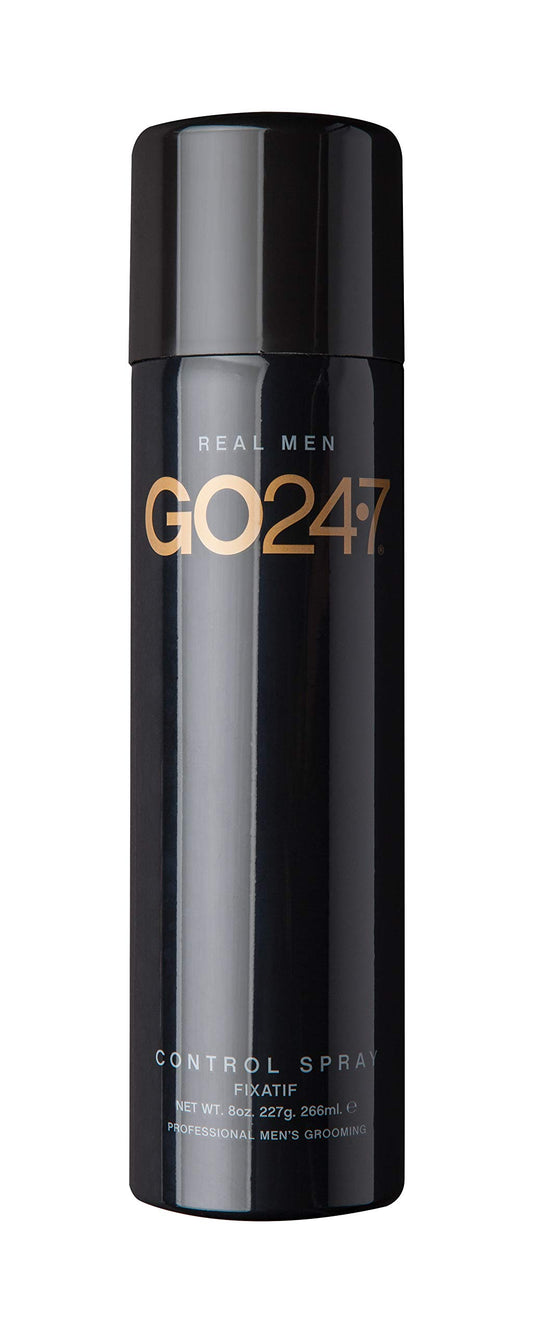 GO247 Control Spray - Strong Hold, Natural Finish, Flake Free, Brushable, Lasting Day to Night Hold - 8oz