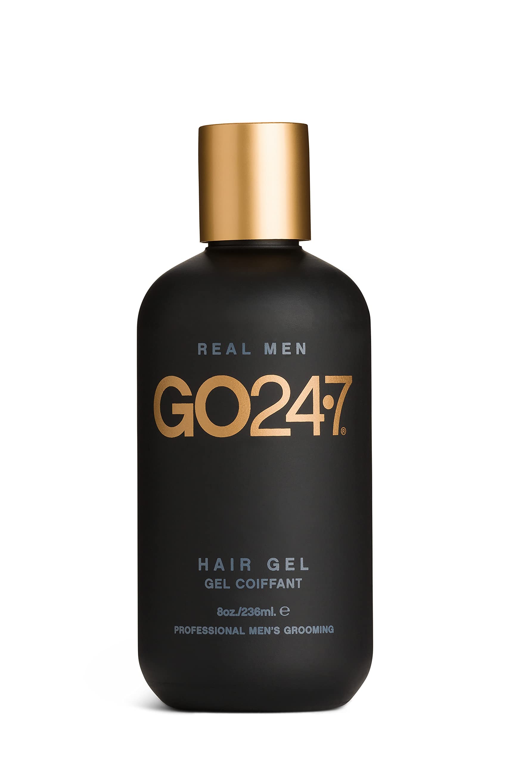 GO247 Hair Gel - Medium Firm Hold, Flake Free, Brushable Finish, No Stiffness, Ginseng Scent - 8oz