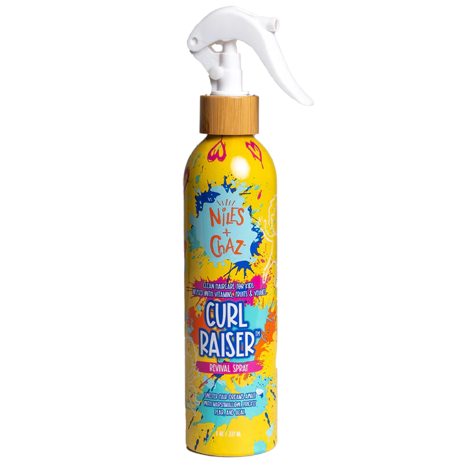 Niles and Chaz Kids Curl Raiser Revival Spray - Curl Refresher Spray - Lightweight, Reduces Frizz & Defines Curls - Paraben, Silicone, Sulfate Free - For Curly, Coily, Wavy Hair (8 Fl Oz)