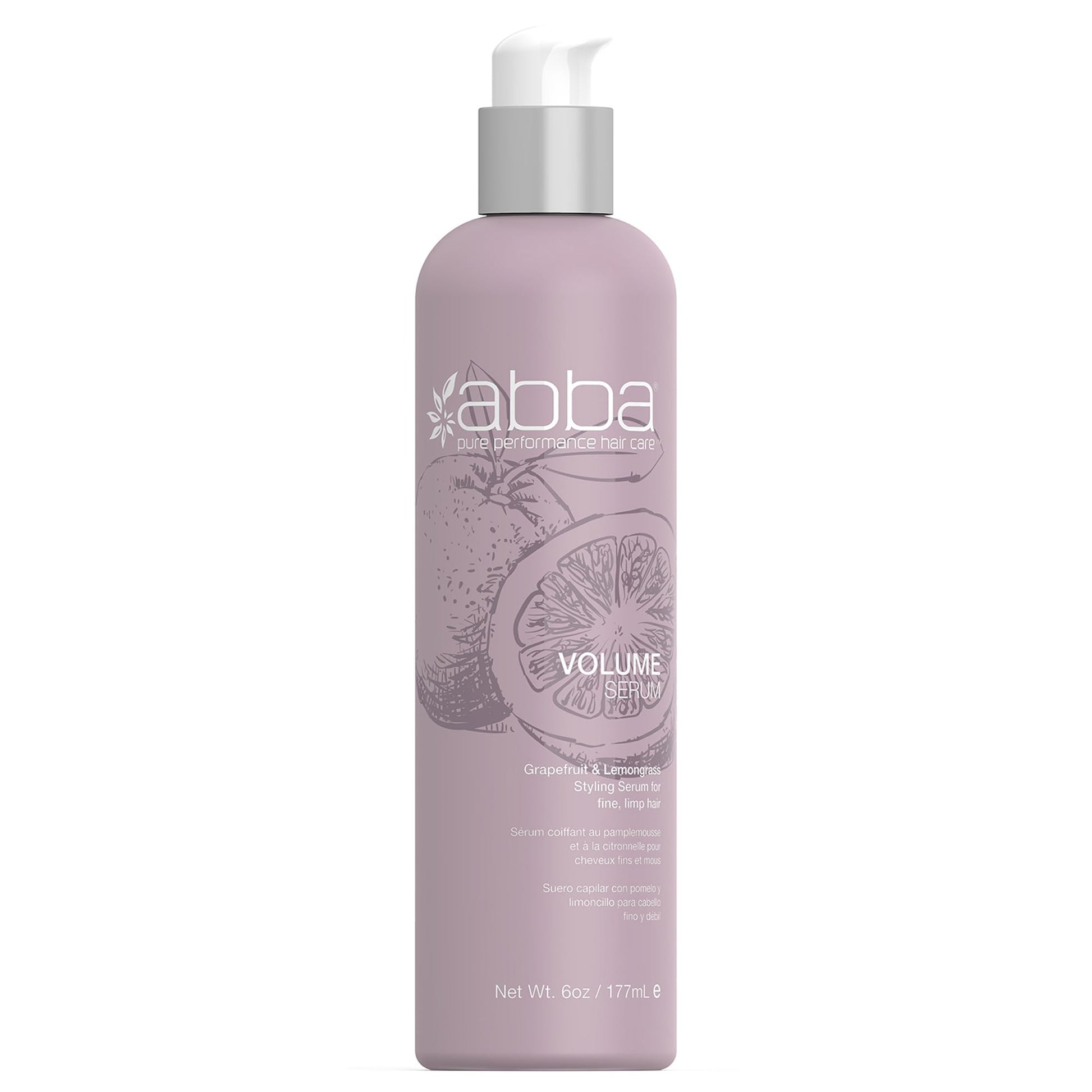 ABBA Volume Serum, Grapefruit & Lemongrass, 6 Fl Oz (Pack of 1)