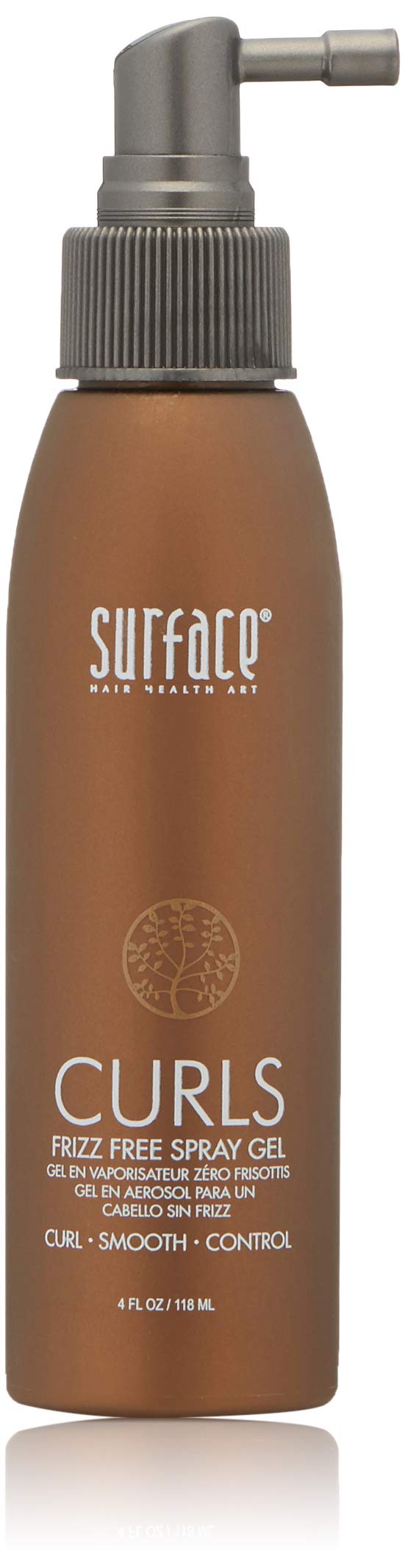 SURFACE Hair - Curl Frizz Free Spray Gel, Lightweight Control With Cocoa Butter And Babassu Oil, For Curly Or Straight Hair 4 Fl. Oz.