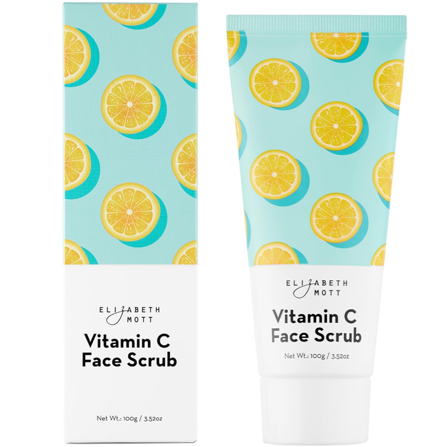 Elizabeth Mott Sure Thing Vitamin C Face Scrub Heat Activated Exfoliating Facial Cleanser for Deep Pore Cleansing & Smoother Skin Gentle Brightening Scrub, Vegan & Cruelty-Free Skincare, 3.52 oz