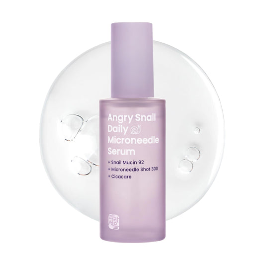 Angry Snail Mucin Serum 92%, Microneedling Shot 300, Cica care, 1.69 fl oz, 50ml, Hydrating serum