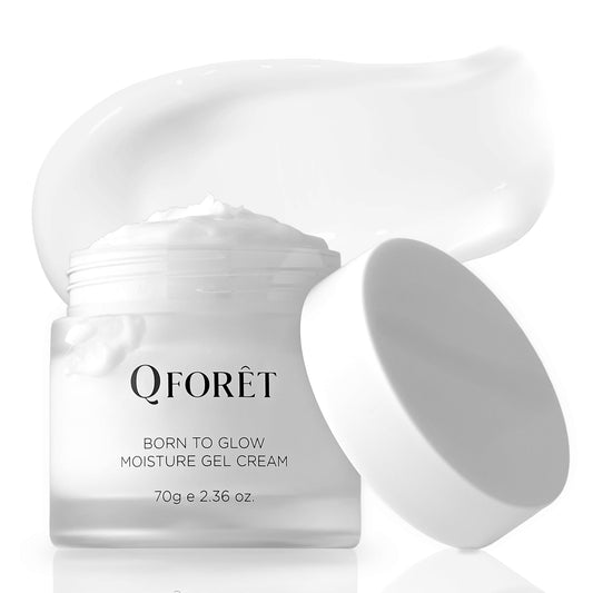 Born to Glow Gel Cream | Vegan Peptide Moisturizer with Plant Mucin (Snail Mucin Alternative) | K-Beauty for Glass Skin, Barrier Repair with Ceramide for Sensitive Skin, 2.36oz