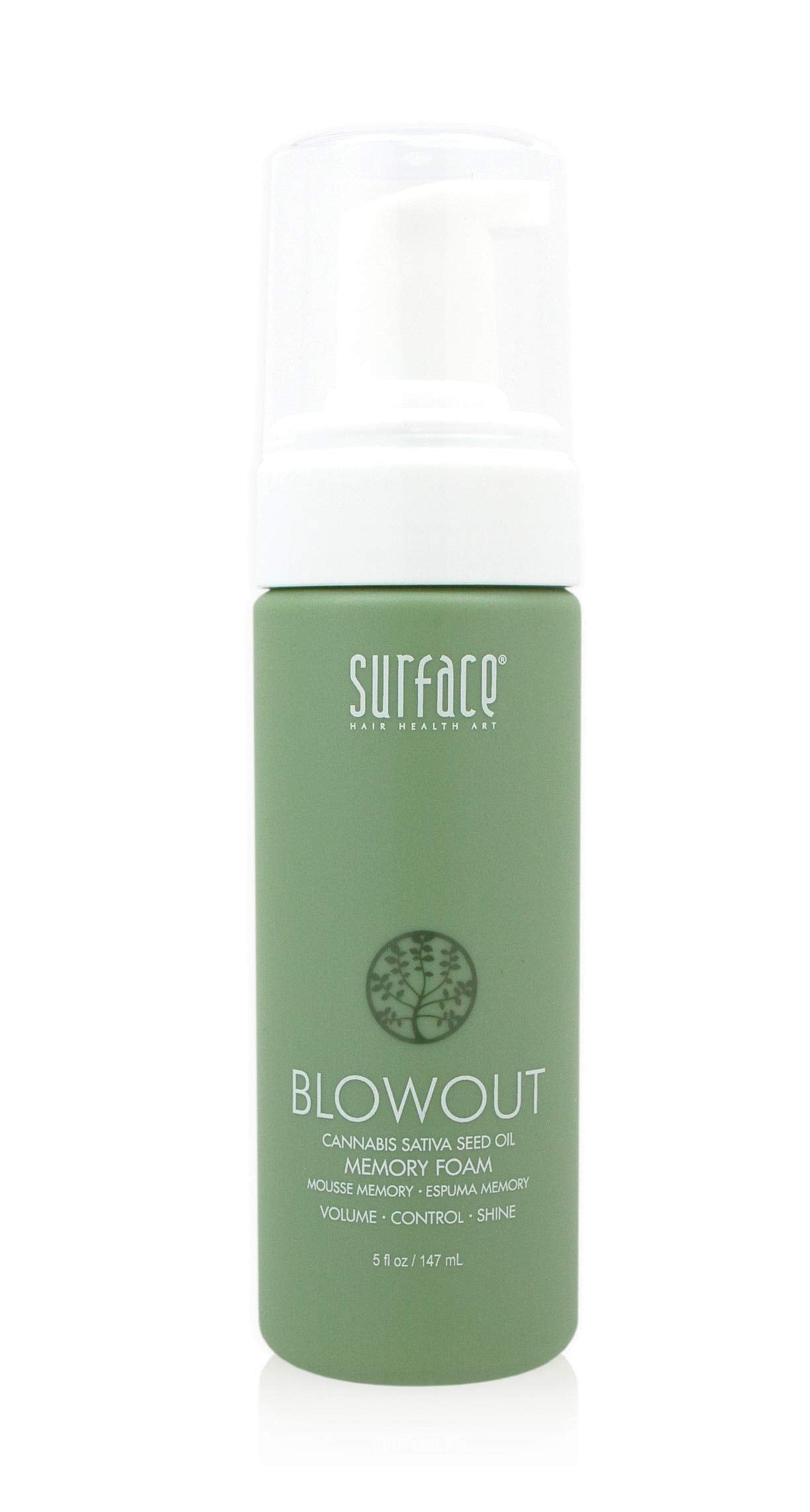 SURFACE Hair - Blowout Memory Foam Hair Mousse for Men and Women, 5 fl oz - Lightweight Volume Mousses and Hair Protectant with Babassu Oil - Premium Blowout Products for Hair