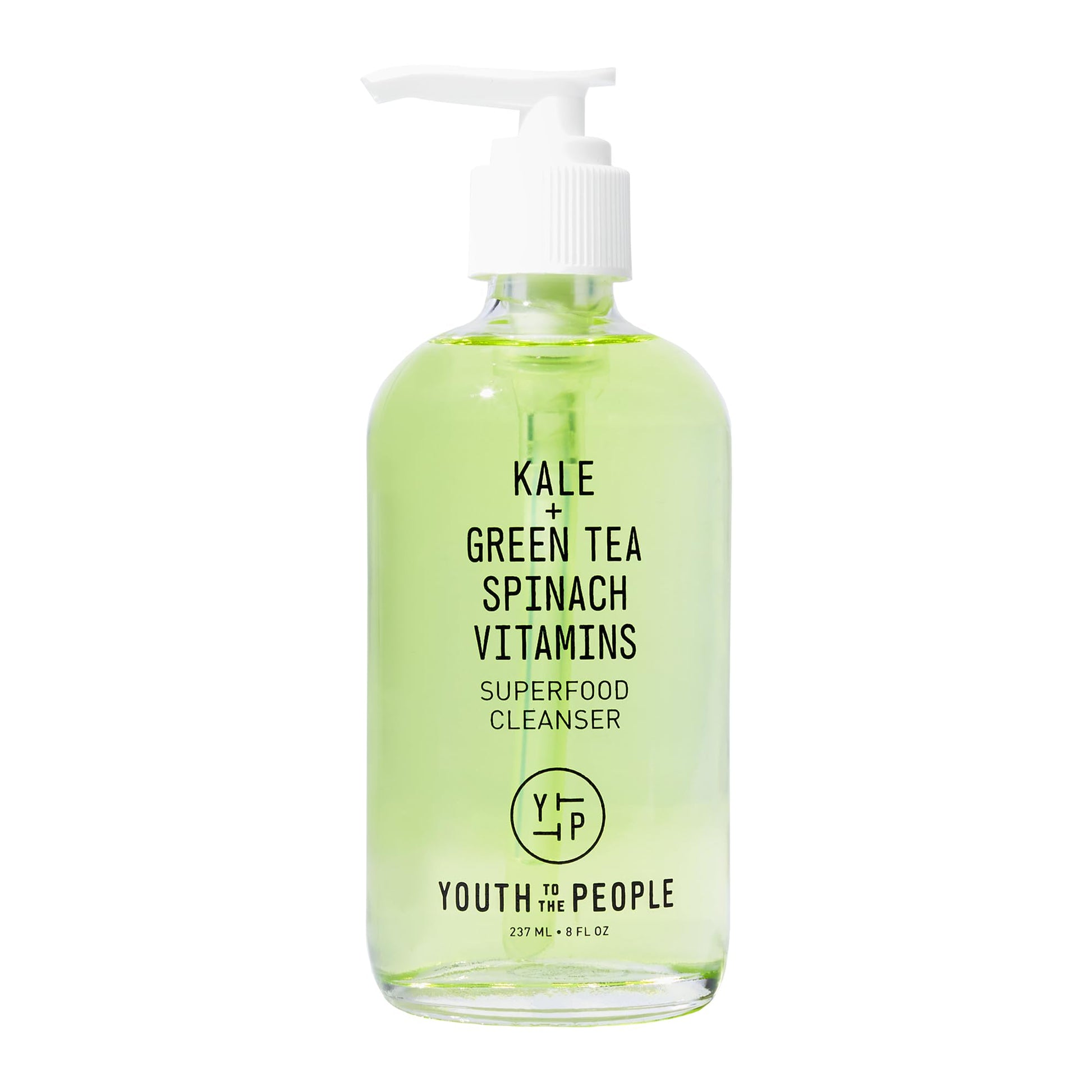 Youth To The People Superfood Facial Cleanser - Kale + Green Tea Daily Face Wash, Gentle Makeup Remover, With Antioxidants for Glowing Skin & Less Visible Pores, Award-winning, Refillable Packaging