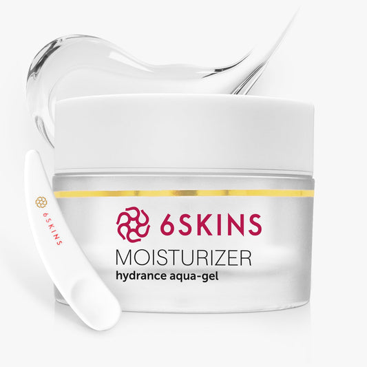 6SKINS¨ Aqua Gel Face Moisturizer with Niacinamide & Ceramides | Oil-Free Hydrating Facial Moisturizer for Women & Men | K Beauty Skincare, Skin Barrier Repair | Non-Greasy, All Skin Types 1.7 oz