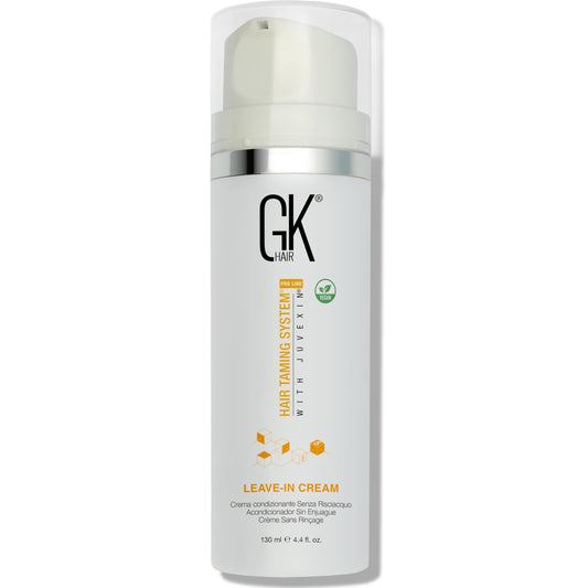 GK HAIR Global Keratin Leave In Conditioner Cream (4.4 Fl Oz/130ml) Conditioning Hydrating Smoothing Moisturizing & Frizz Control For Dry Damaged Hair Taming before Swimming or Exercise
