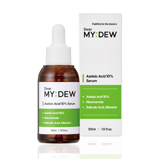 10% Azelaic Acid Serum with Niacinamide, Salicylic Acid, Allantoin, Rosacea Treatment for Face Redness Relief, Reduce Cystic Acne Scar, Pimples, Non-Comedogenic, Korean Skincare, 1Fl Oz
