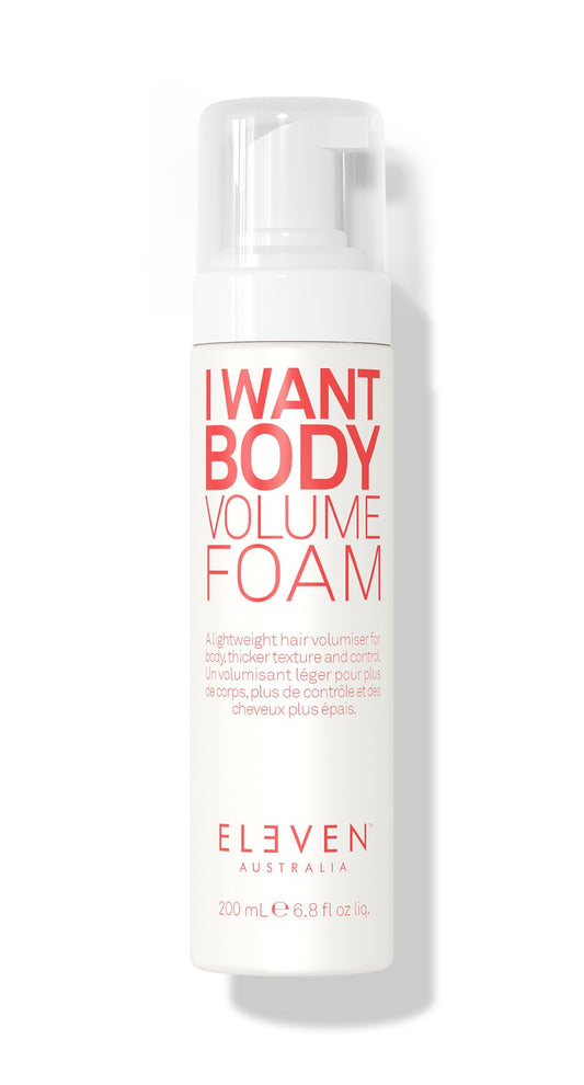 ELEVEN AUSTRALIA I Want Body Volume Foam - Lightweight Mousse for Full, Thick Hair, Adds Volume & Texture, Ideal for Fine to Medium Hair Types - 6.8 Fl Oz