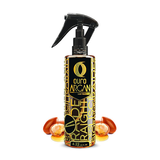 OURO 100% Pure Moroccan Argan Oil, Natural Antioxidant, Moisturizes and Gives Shine to Hair, Controls Frizz, Without Mineral Oils, 4.22 O.z