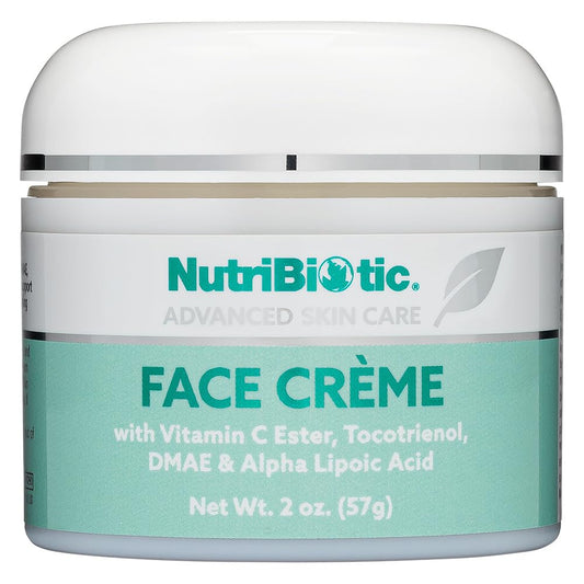 NutriBiotic Antioxidant Properties Face Cream, 2 Oz with GSE | Deep Moisturizing with Aloe, Botanical Oils, DMAE, Tocotrienols, Vitamin C Ester, Alpha Lipoic Acid | Natural Fragrance | Paraben Free