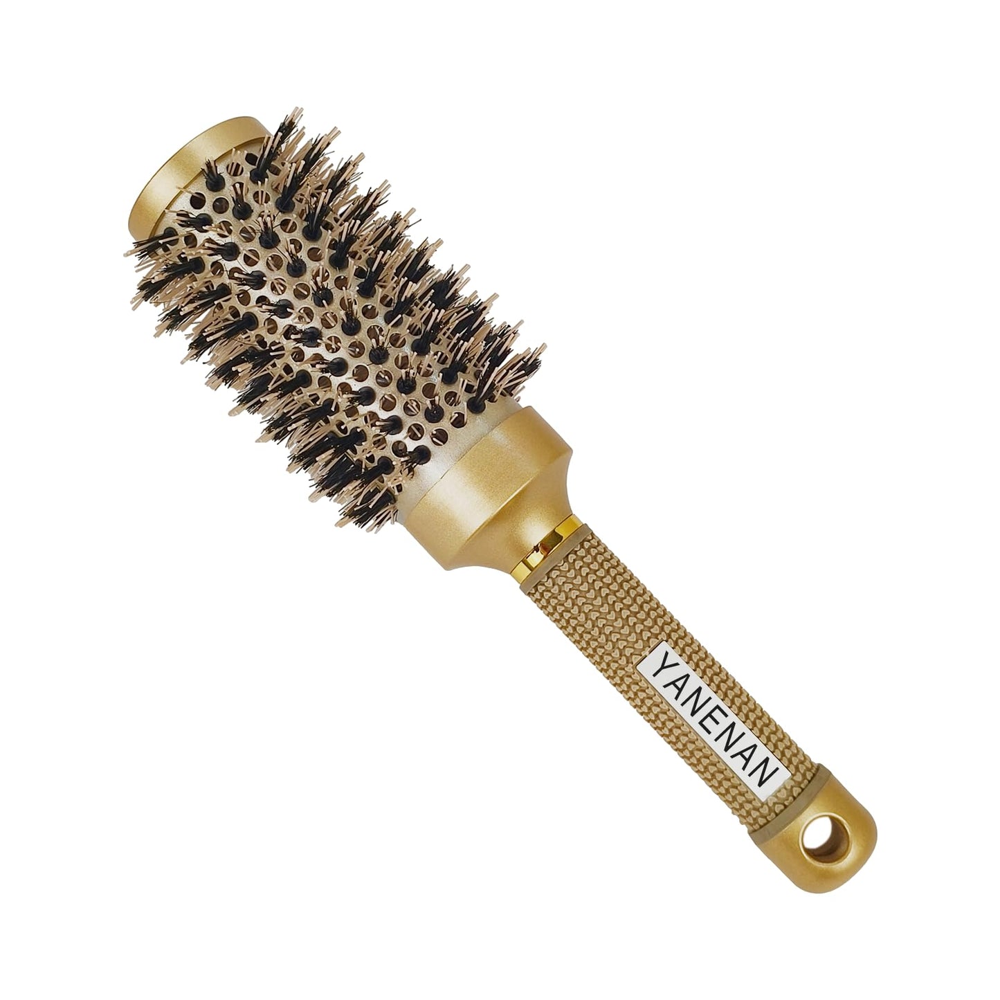 Round Brush for Blow Out,Boar Bristle Round Hair Brushes for Women Bangs,Curly Hair Roller Brush for Blow Drying,Nano Thermal Ceramic & Ionic Tech(2.9 inch,Barrel 1.7inch,45mm)