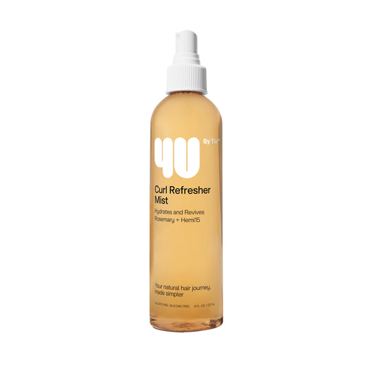 4U by Tia Curl Refresher Mist for Curly, Kinky, Coily 3A-4C Hair - Rosemary and Hemi 15, 8 fl oz