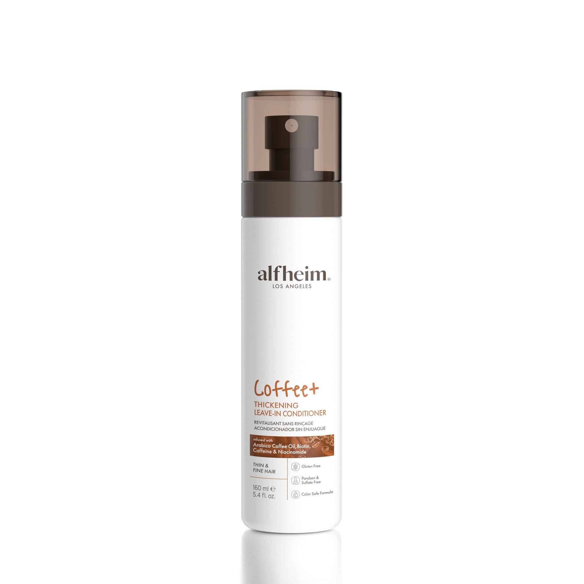 Coffee+ Thickening Leave-In Conditioner | Biotin & Caffeine for Hair Growth & Strength | Lightweight, Nourishing & Volumizing Spray | Sulfate-Free, Paraben-Free | 5.4 oz