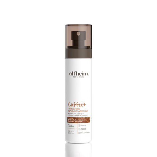 Coffee+ Thickening Leave-In Conditioner | Biotin & Caffeine for Hair Growth & Strength | Lightweight, Nourishing & Volumizing Spray | Sulfate-Free, Paraben-Free | 5.4 oz