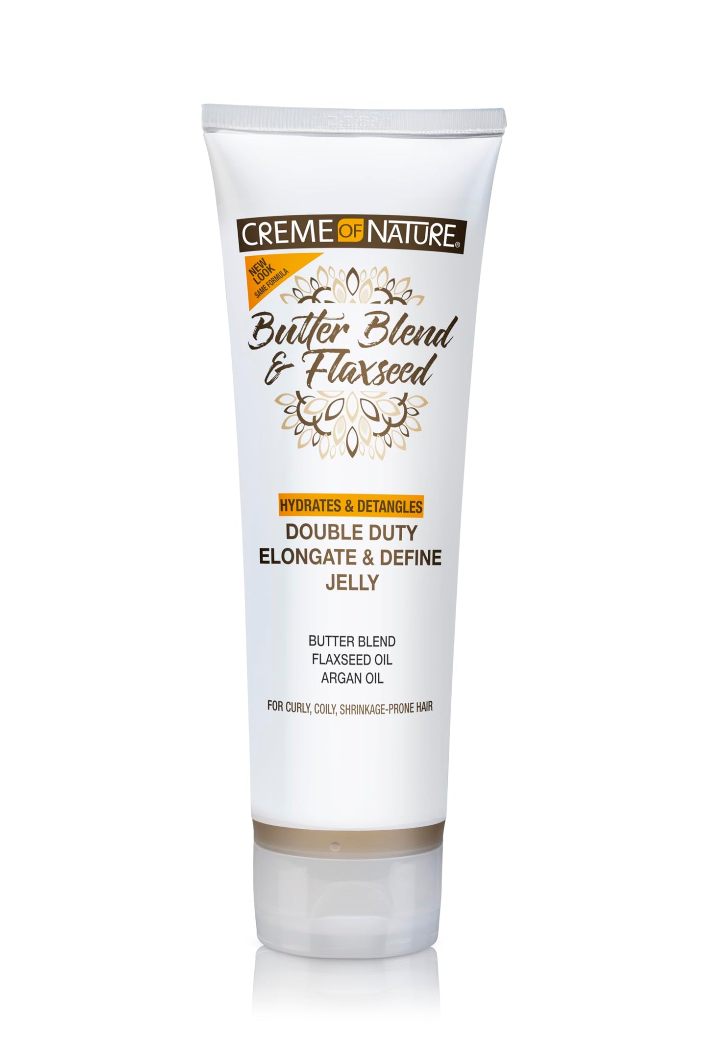 CREAM OF NATURE, Curl Elongater, Butter Blend, Argan Oil, Flaxseed Oil, Curl Jelly for Defining Hydration, 8.45 Oz