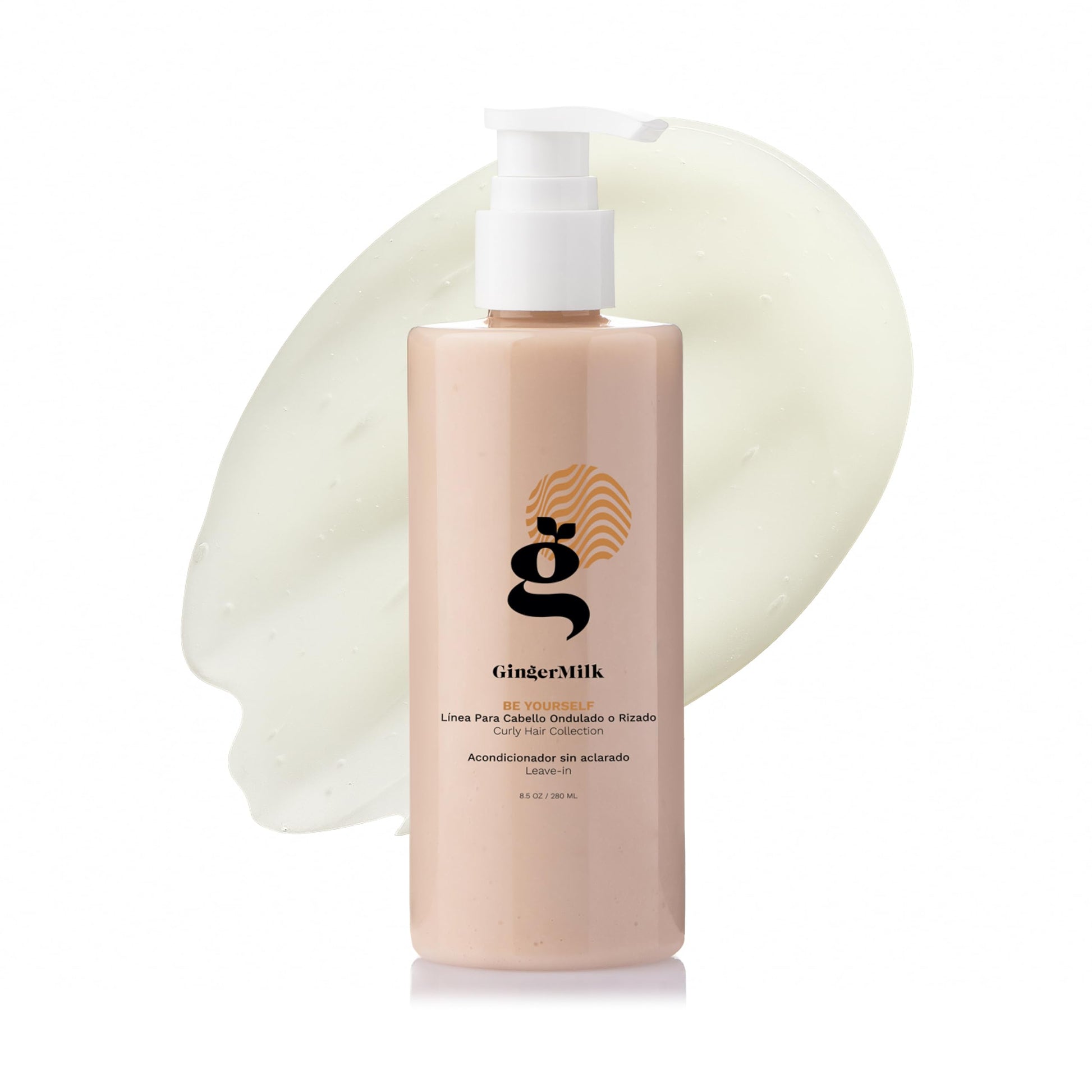 Ginger Milk Leave in Conditioner for Curly, Wavy, and Coily Hair | Hydrates, Nourishes and strengthens | curl cream & curly hair products Be Yourself 8.5 oz