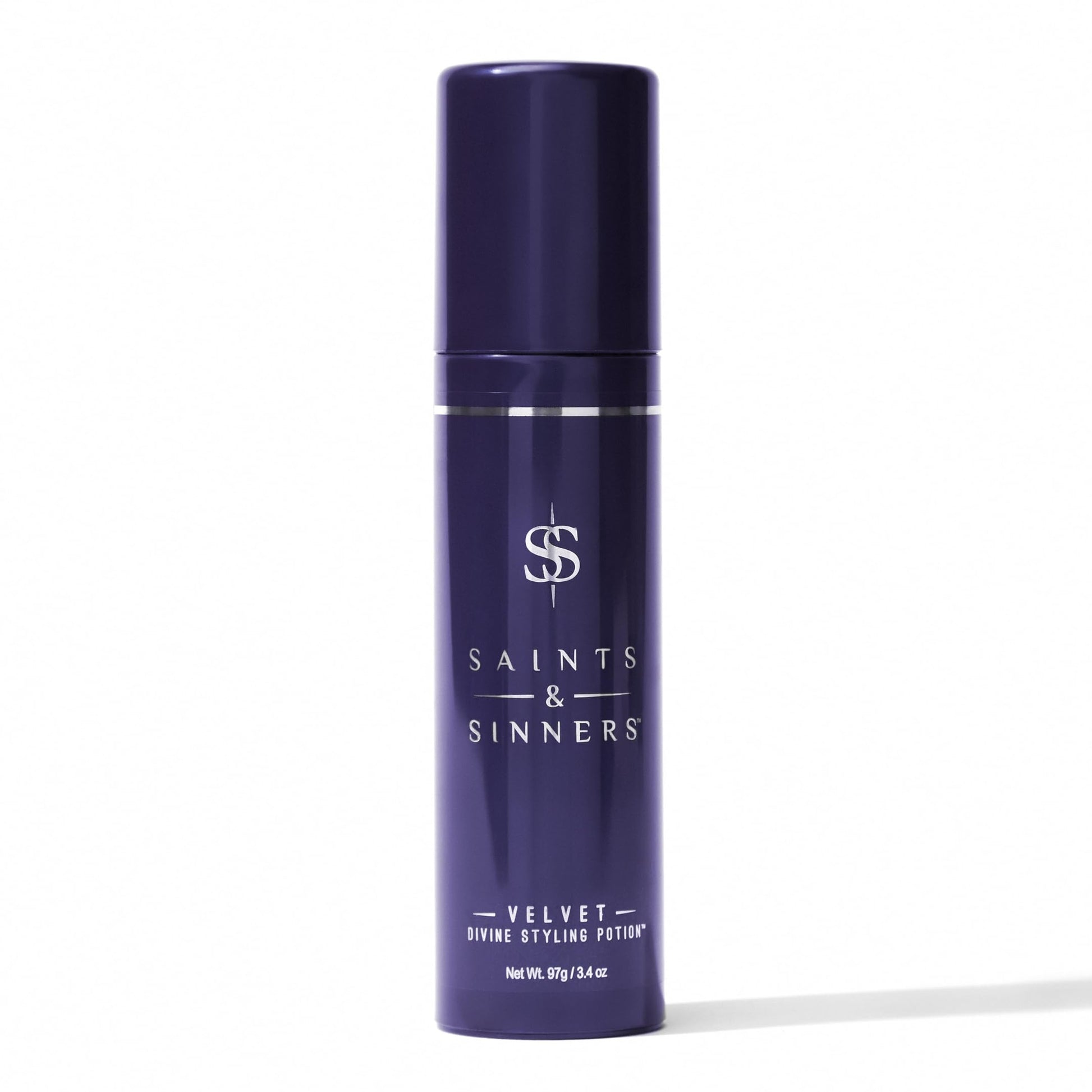 Saints & Sinners Award Winning Velvet Divine Hair Styling Potion, Thermal Protectant, Shine & Defrizzes Hair, Moisturizing Anti-Frizz Hair Cream, Helps Dry Hair, 3.4 oz