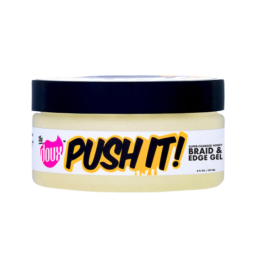 The Doux Edge Control & Braiding Gel for Natural Hair Push It! Braid & Edge Gel for Slick Styles, Frizz Control & Moisture Hair Gel for Women with Flyaway Hold & Shine