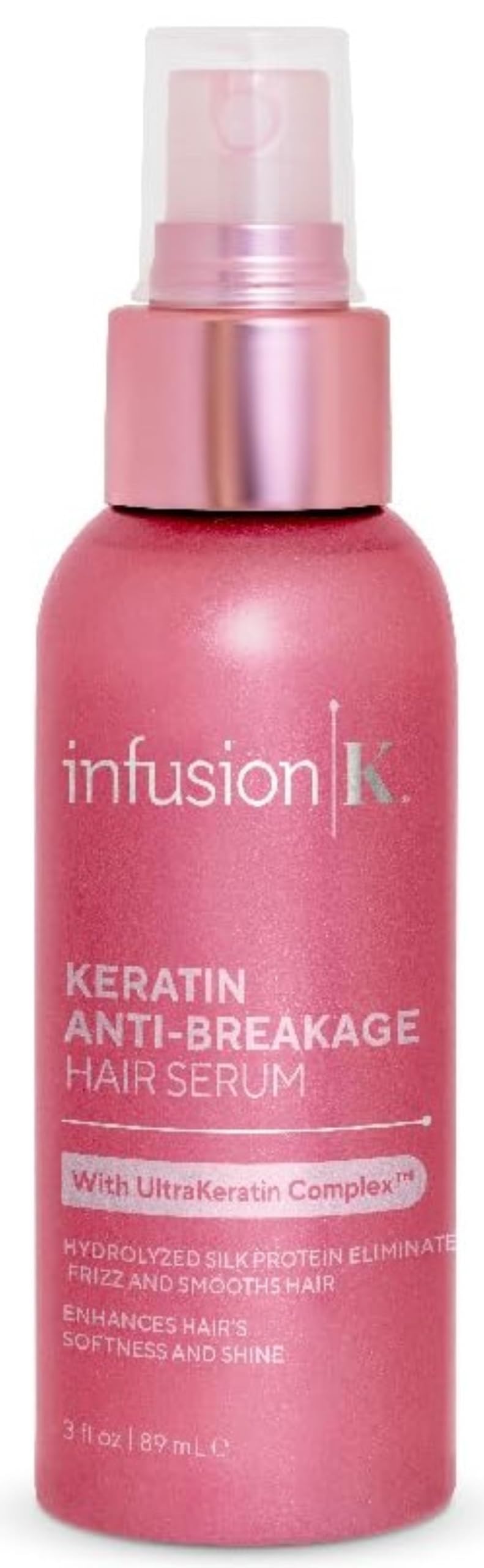 Keratin Anti-Breakage Hair Serum with UltraKeratin Complex - Silk Protein Eliminates Frizz & Smooths Hair | Enhances Softness & Shine | Color Safe | Paraben & Sulfate Free (3 oz)