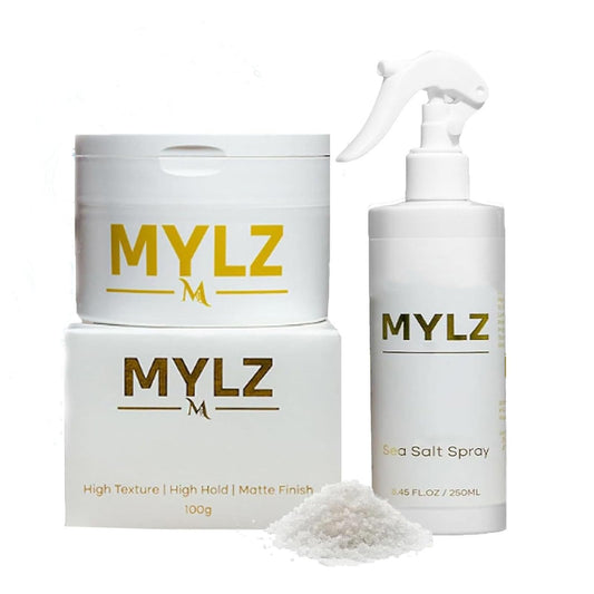 Mylz Sea Salt Spray,Mylz Texture Clay,Volume Hair Sprays for All Hair Types (Clay+Spray)