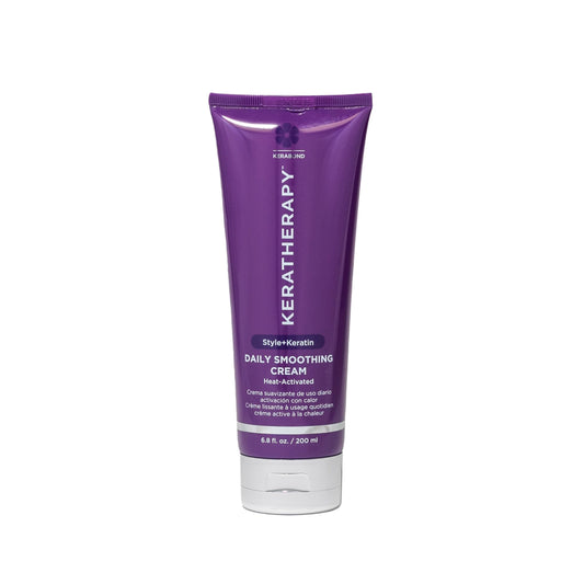 KERATHERAPY Daily Smoothing Cream, 6.8 fl. oz., 200 ml - Keratin Infused Smoothing Cream for Blowouts with Collagen, Jojoba Oil, Wheat & Argan Oil
