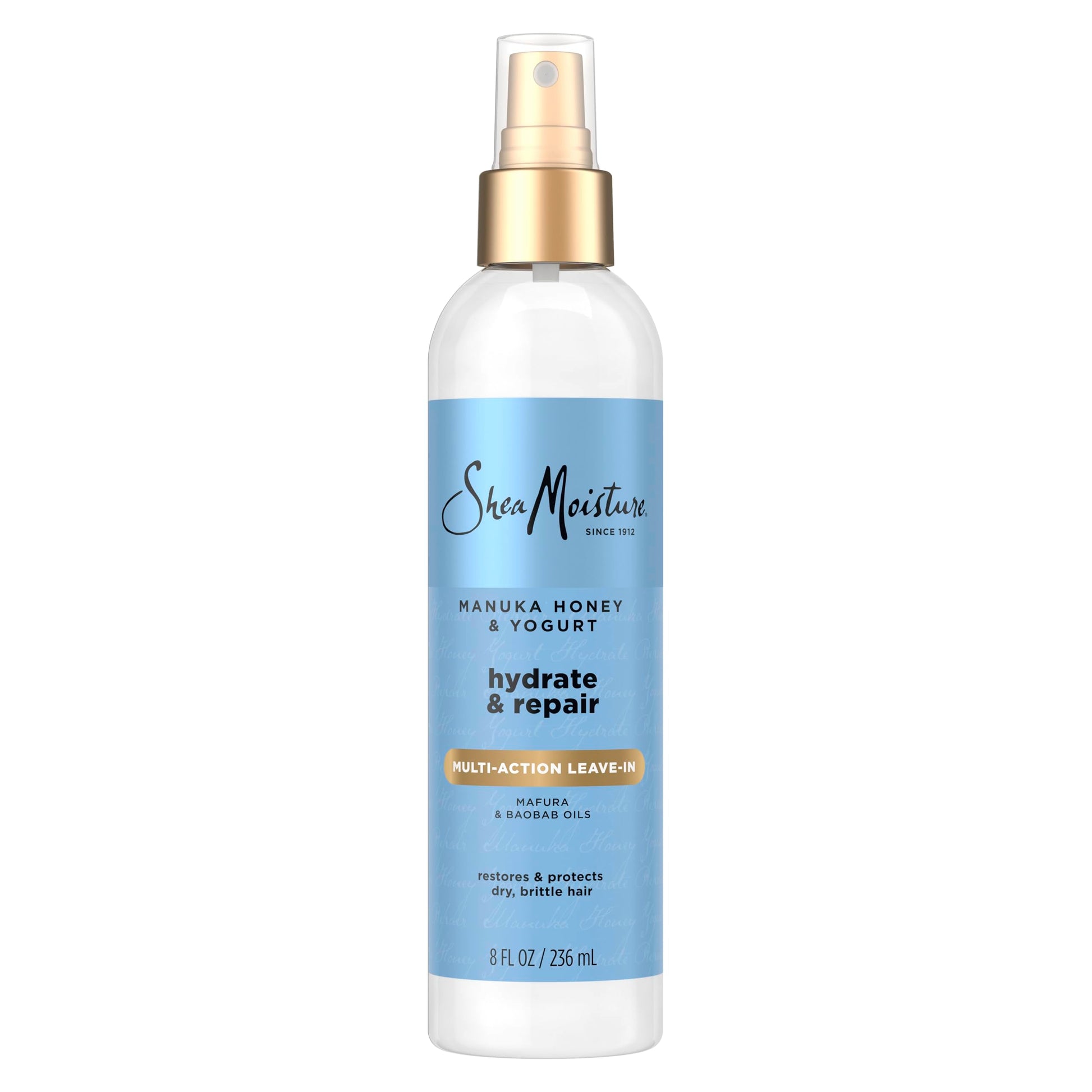 SheaMoisture Multi-Action Leave-In Conditioner for Damaged Hair Manuka Honey and Yogurt Sulfate Free Conditioner Spray 8 oz