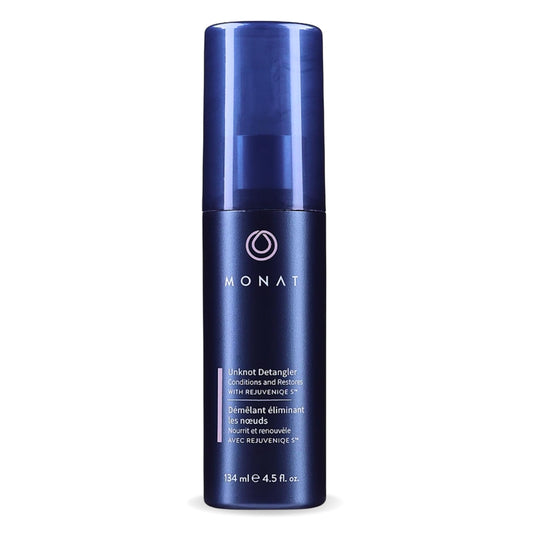 MONAT Unknot Detangler Infused with Rejuveniqe¨ S - Lightweight, Anti Frizz Hair Detangler Spray Leaving Strands Soft and Knot-free. Safe for Color-treated Hair. -Net Wt. 134 ml / 4.5 fl. oz.