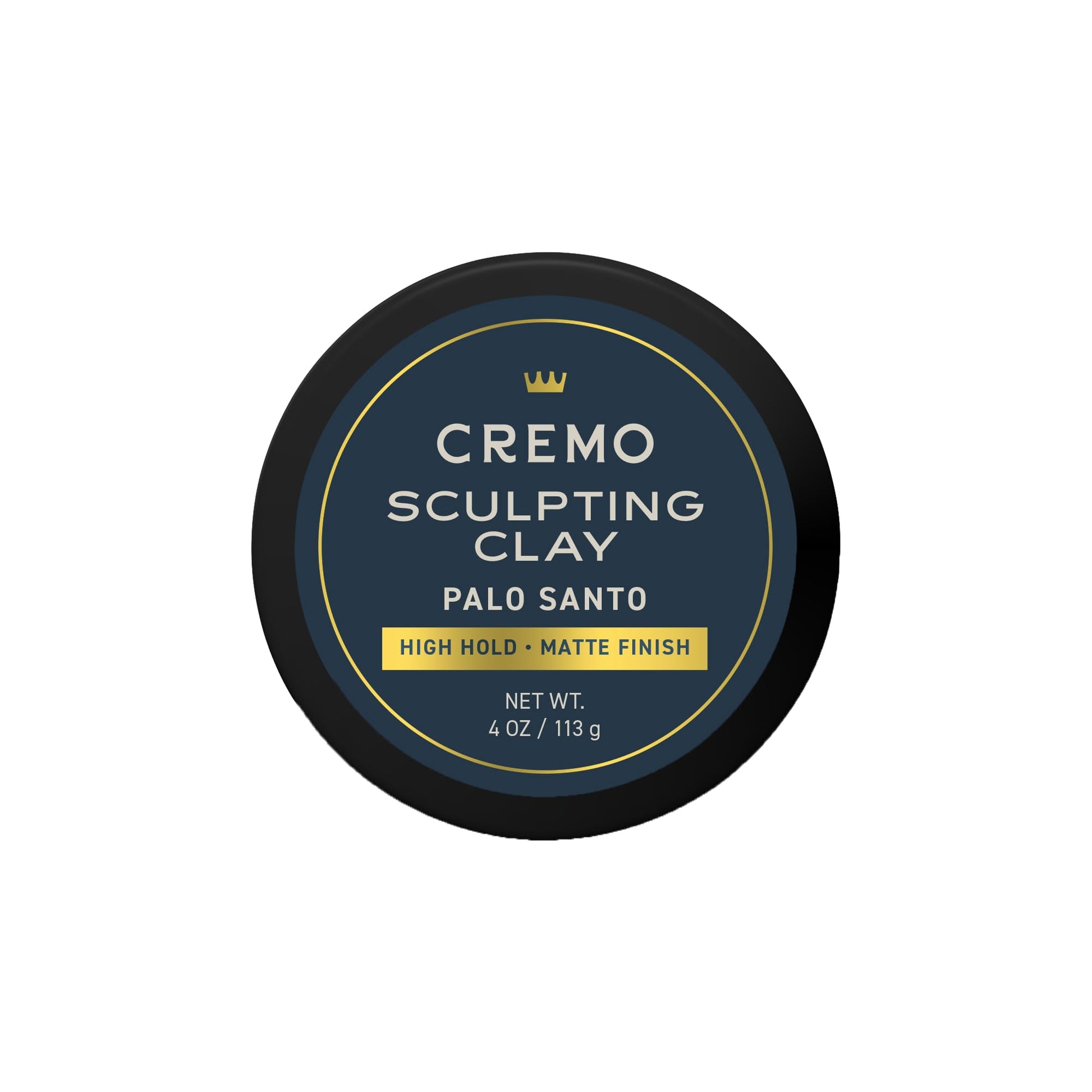 Cremo Premium Barber Grade Hair Styling Palo Santo (Reserve Collection) Sculpting Clay, High Hold, Matte Finsh, 4 Oz